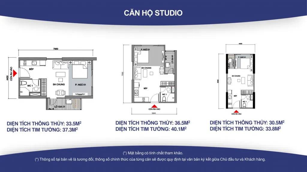 Thiết kế tham khảo căn hộ Studio Vinhomes Saigon Park Hóc Môn