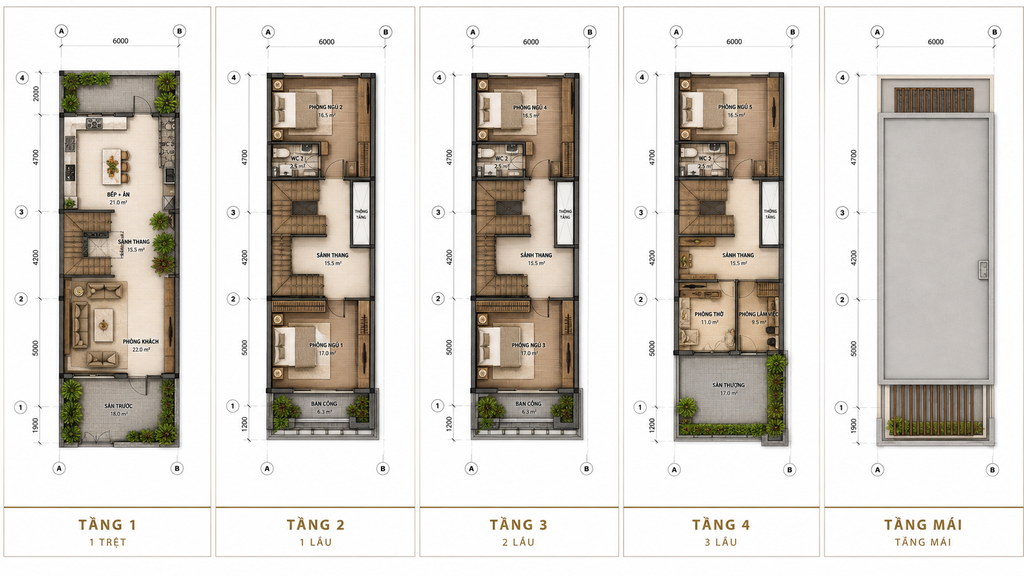 Thiết kế mẫu nhà tại dự án Era City 6 mau nha pho dien hinh era city